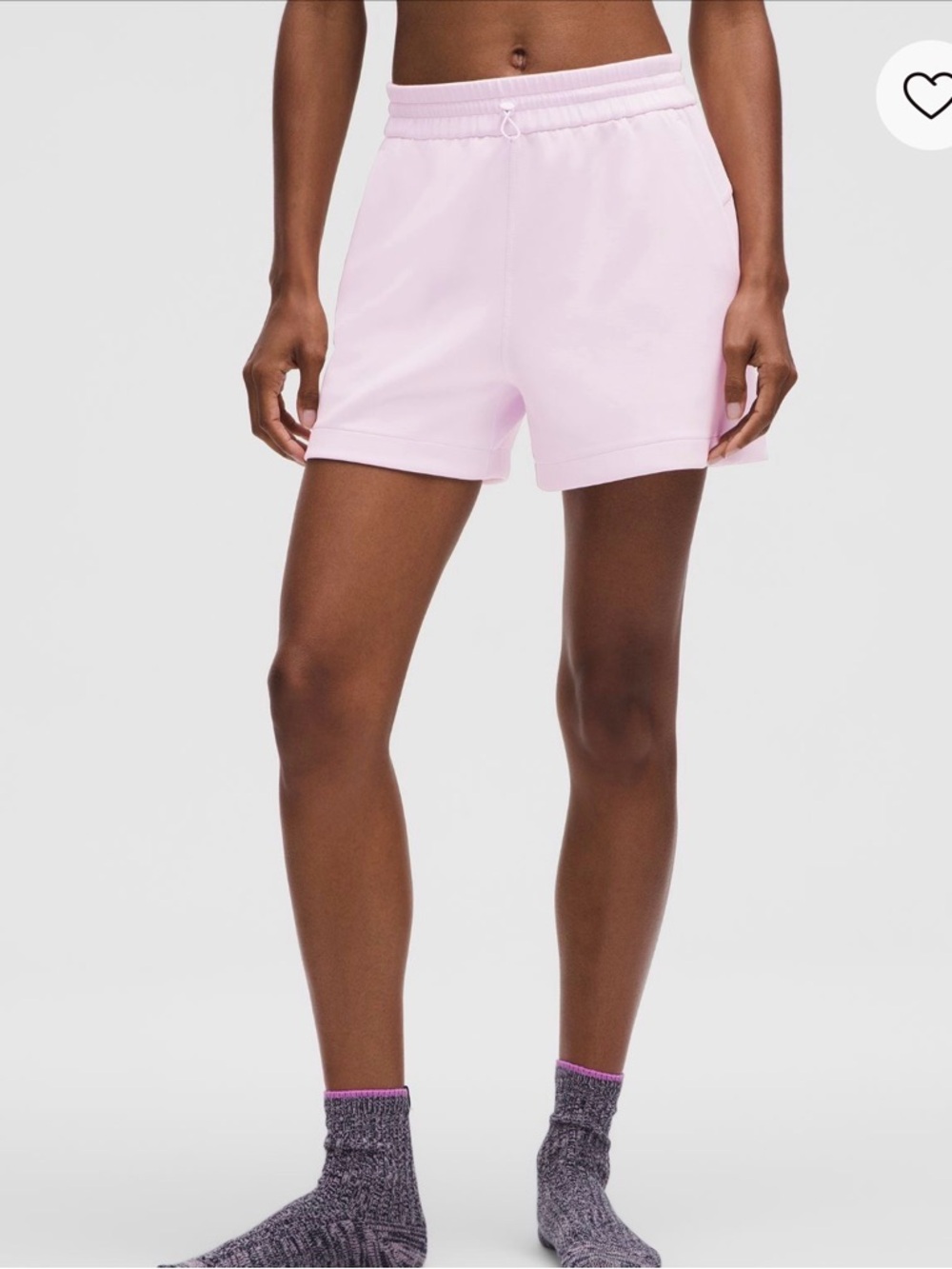Lululemon Softstreme high rise short 4" pink organza
